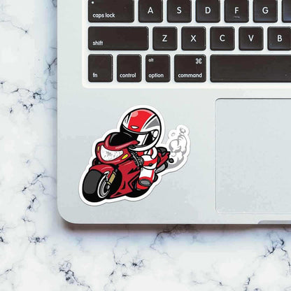 Red Bike Racer Sticker - Stickers | STICK IT UP