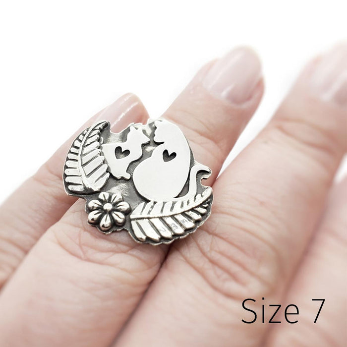 Ring - Double Meow Cats (Sizes 7, 9, 10) by Wanderlust Silver