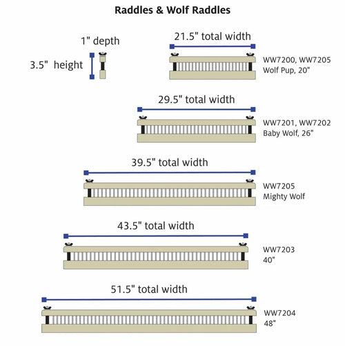Schacht Wooden Raddle for Wolf Looms