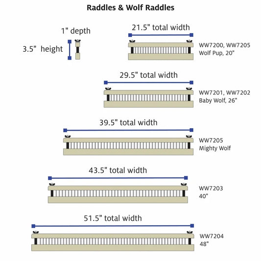 Schacht Wooden Raddle for Wolf Looms