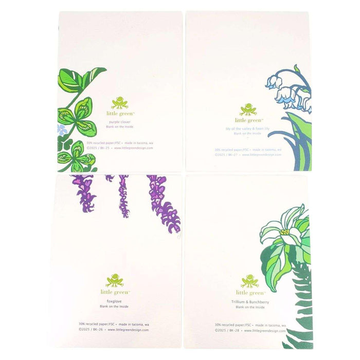 Set of 8 - All Occasion - Spring Woodland Flower by Little Green