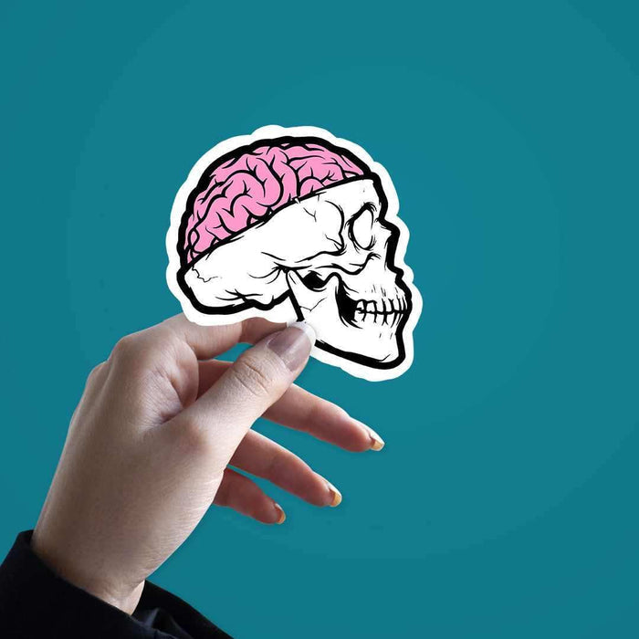 Skull With Brain Open Sticker - Stickers | STICK IT UP