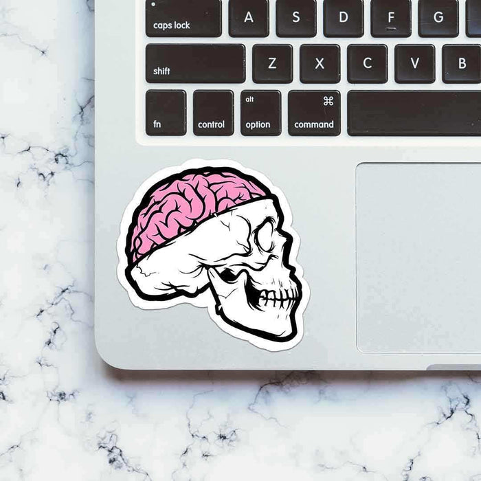 Skull With Brain Open Sticker - Stickers | STICK IT UP