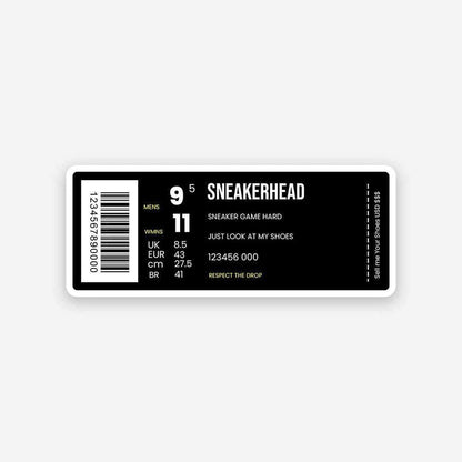 Sneakerhead Barcode sticker - Stickers | STICK IT UP