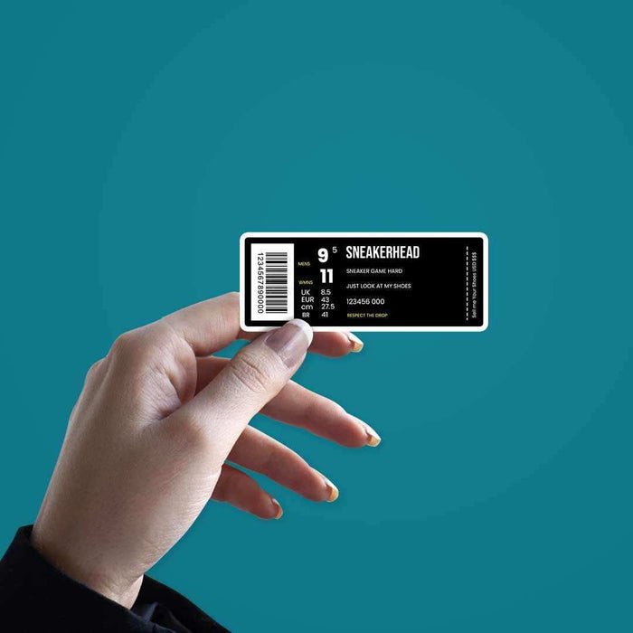 Sneakerhead Barcode sticker - Stickers | STICK IT UP