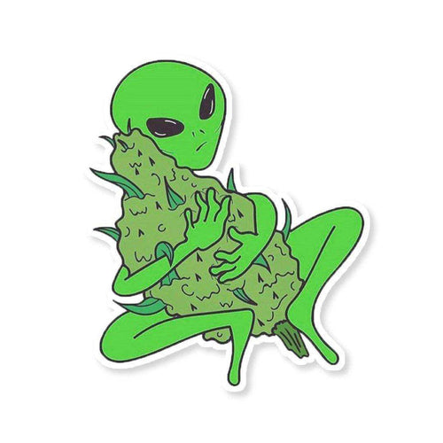 Stoned Alien Sticker - Stickers | STICK IT UP