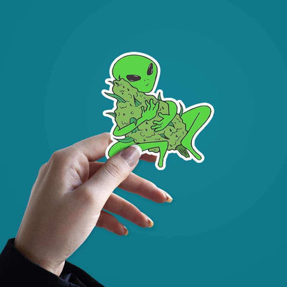 Stoned Alien Sticker - Stickers | STICK IT UP