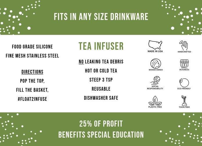 Tea Infuser - Herb Leaf (Earth Green Base) by Float2Infuse