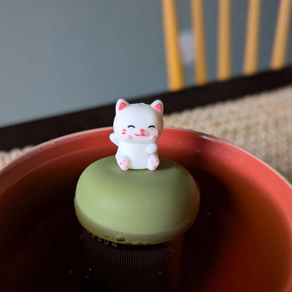 Tea Infuser - White Cat (Green Base) by Float2Infuse