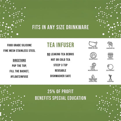 Tea Infuser - White Cat (Green Base) by Float2Infuse