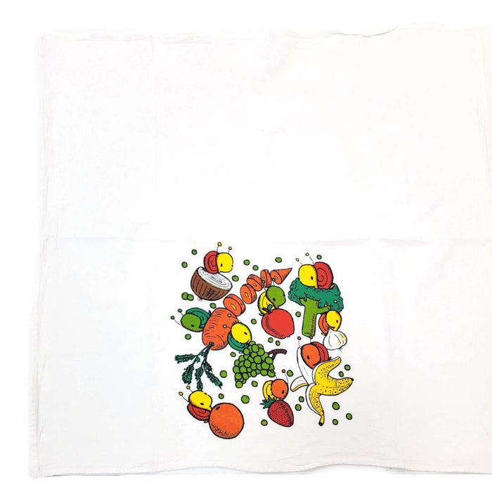 Tea Towel - Fruits with Veggies by Everyday Balloons Print Shop