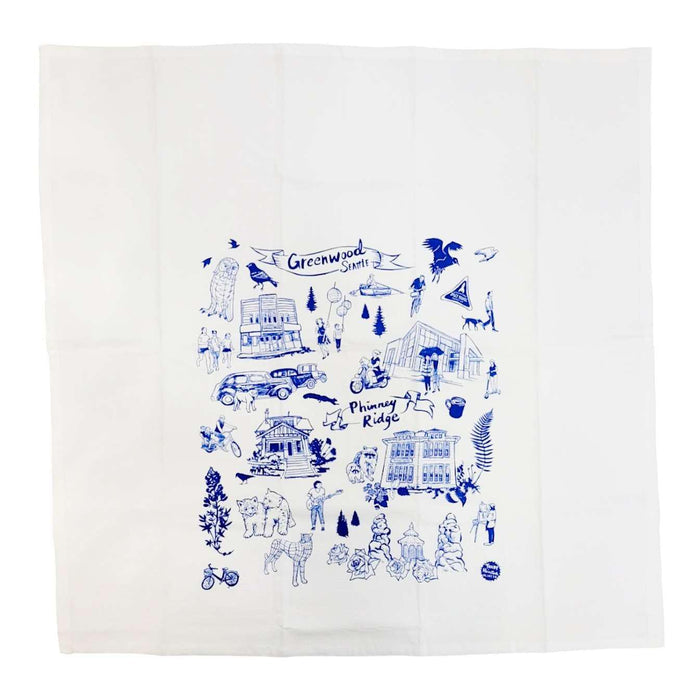 Tea Towels - Greenwood and Phinney Ridge by Oliotto