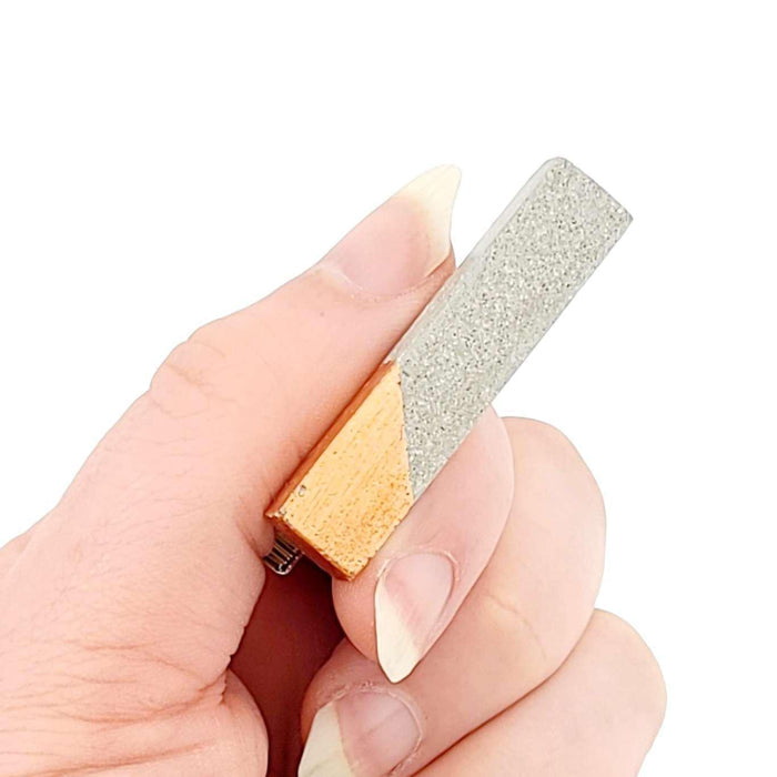 Tie Clips - Copper Rectangle Concrete by Studio Corbelle