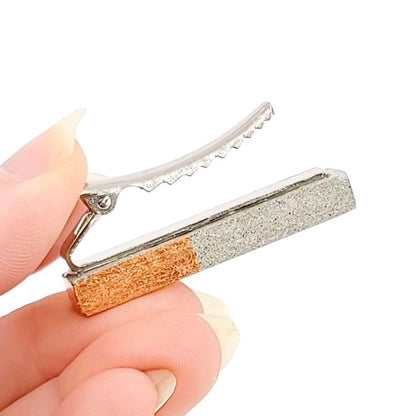 Tie Clips - Copper Rectangle Concrete by Studio Corbelle