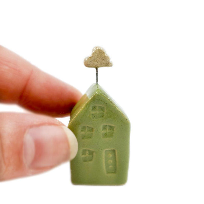 TM422CA $22 - White Cloud - Light Green Tiny House A