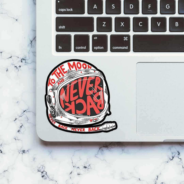 To the moon and never back Sticker - Stickers | STICK IT UP