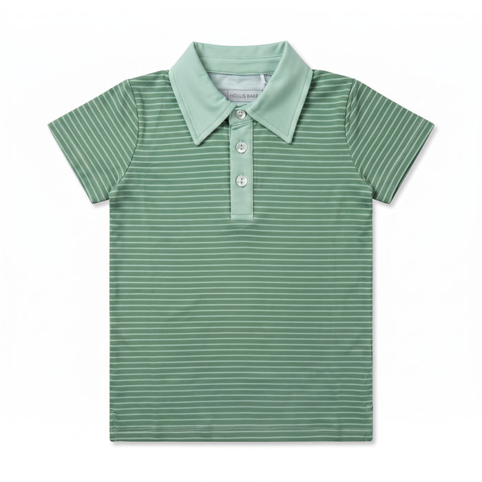 Trey Polo - Green Stripe