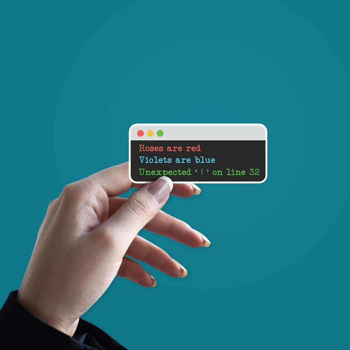 Unexpected ' { ' on line 32 Sticker - Stickers | STICK IT UP