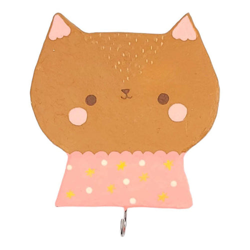 Wall Hook - Paper Mache Kitty by Chet and Dot