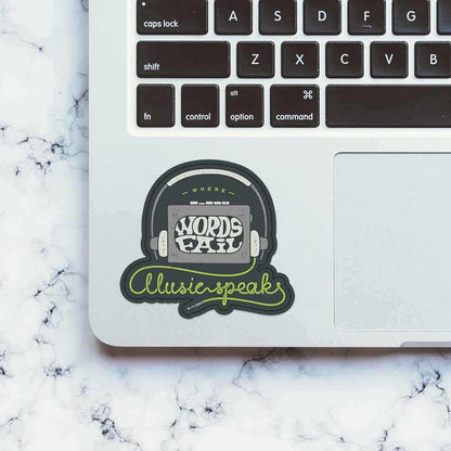 When words fail, Illusion Speaks Sticker - Stickers | STICK IT UP