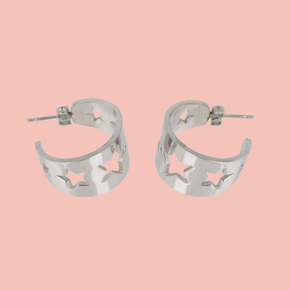 Whimsical Star Hoop Earrings
