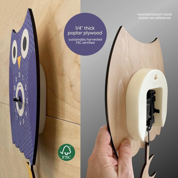 Wood Clock - Bubble Tea Boba Pendulum by Popclox