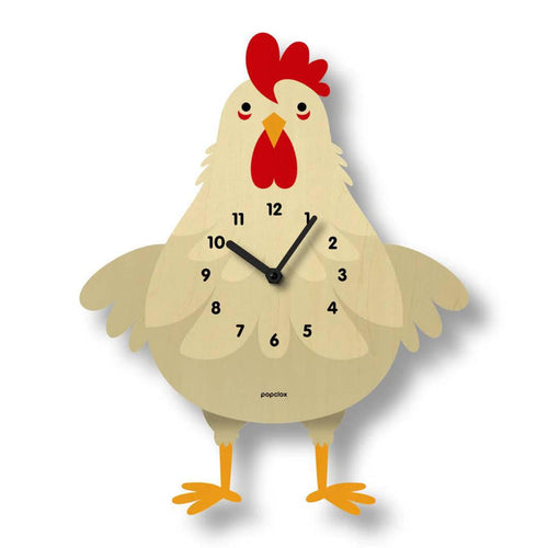 Wood Clock - Cleo Chicken Pendulum by Popclox