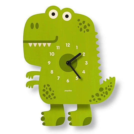 Wood Clock - Dinosaur Pendulum by Popclox