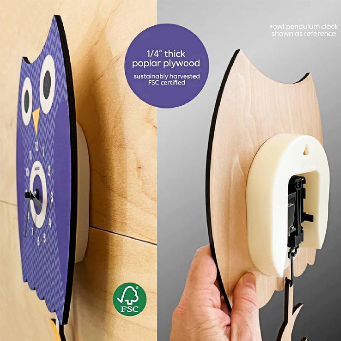 Wood Clock - Dinosaur Pendulum by Popclox