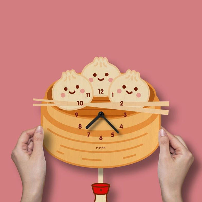 Wood Clock - Dumplings Pendulum by Popclox