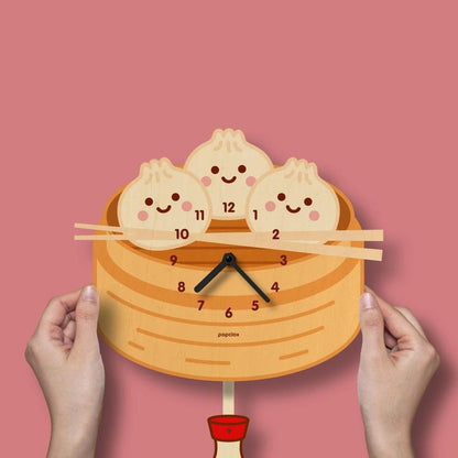 Wood Clock - Dumplings Pendulum by Popclox