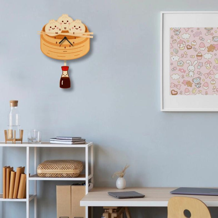 Wood Clock - Dumplings Pendulum by Popclox