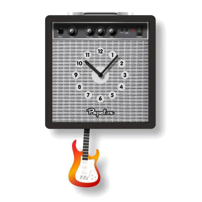 Wood Clock - Guitar Amp Pendulum by Popclox