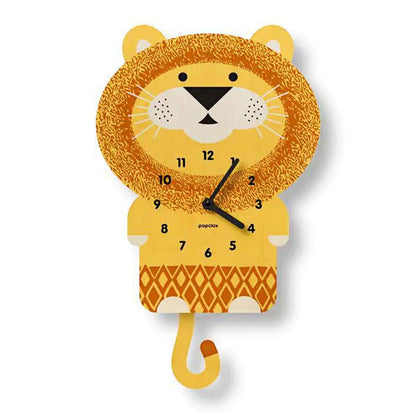 Wood Clock - Lion Pendulum by Popclox