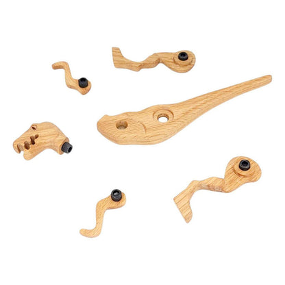 Wood Toy - Velociraptor Dinosaur with Magnetic Joints by The Serious Toy Company