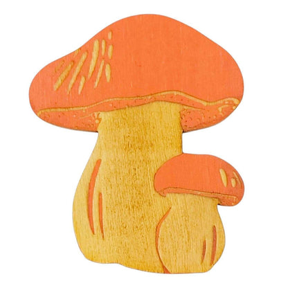 Wooden Magnets - Set of 5 - Mushrooms (Series 2) by SnowMade